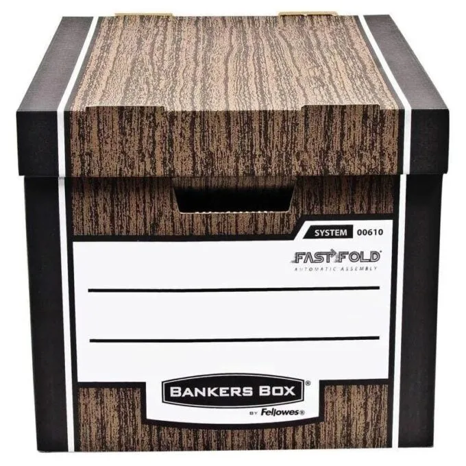 Fellowes Woodgrain Fast Fold 10 pieces brown — image 1