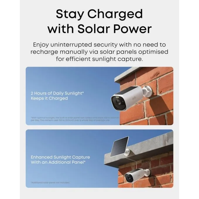 Anker Eufy Security Camera Kit E40 2 x 2K Bullet + Solar + HB3 — image 4