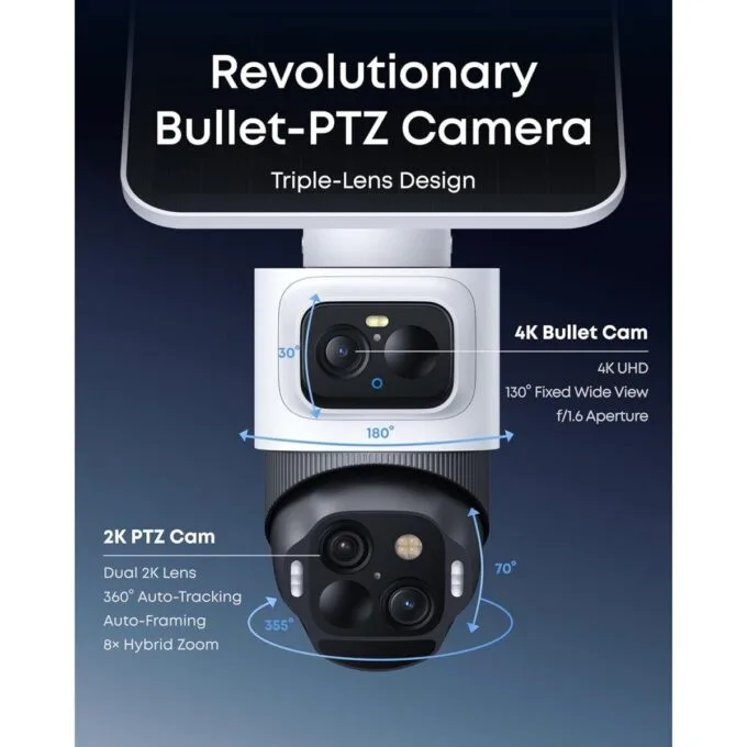 Anker Eufy Security Camera Kit S4 2 x 4K PTZ + Solar Panel + HB3 — image 2