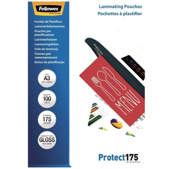 Fellowes shiny A3 175mik — image 1