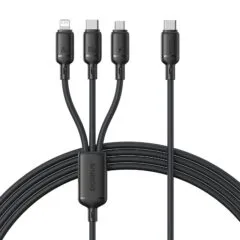 Baseus Cable 3in1 USB-C/Micro/Light to USB-C Silky One-for-Three 100W 1.5m Black