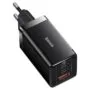 Baseus GaN5 Pro 2xUSB-C + USB, 65W (czarna)