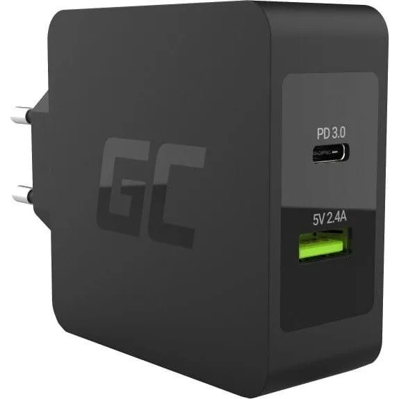 Green Cell 1x USB-C 45W Power Delivery 1x USB + USB-C cable — image 1