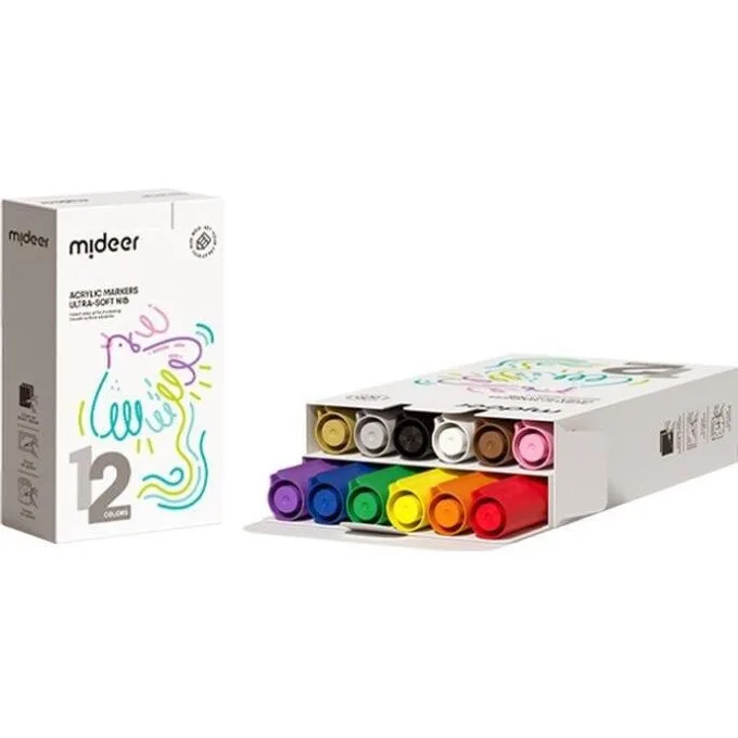 Mideer Acrylic Markers 12 pcs MD1259 — image 1