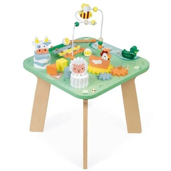 Janod Multi-functional educational table wooden Łąka — image 3