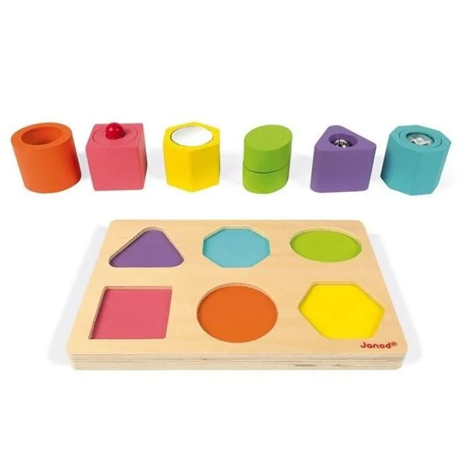 Janod Jigsaw Wooden Sensory Shapes and Sounds — image 4