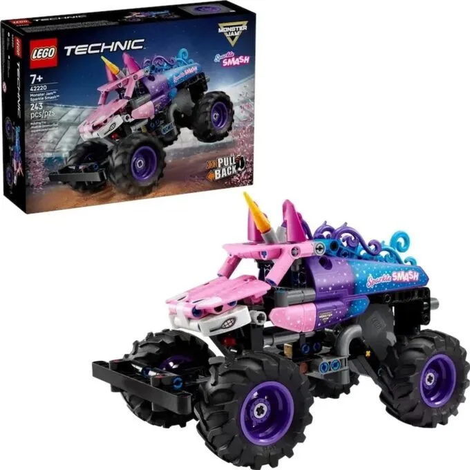 LEGO Technic 42220 Monster Jam Sparkle Smash z napędem typu pull-back — image 1
