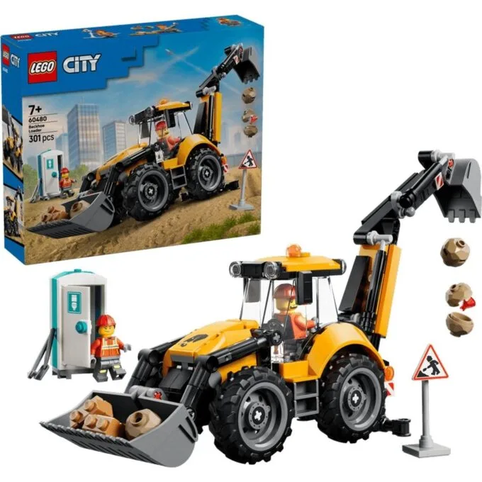 LEGO City Great Vehicles 60480 Żółta koparko-ładowarka — image 1