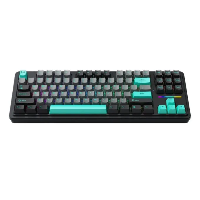 Machenike Wired Gaming Keyboard KG87,Gasket Design, Fully Hot-swappable Switches, Mechanical Silver Linear Switches — image 1