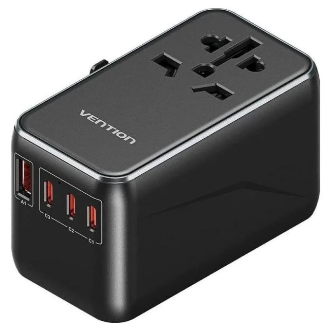 Vention 100W GAN 1x USB-A 3x USB-C black — image 2