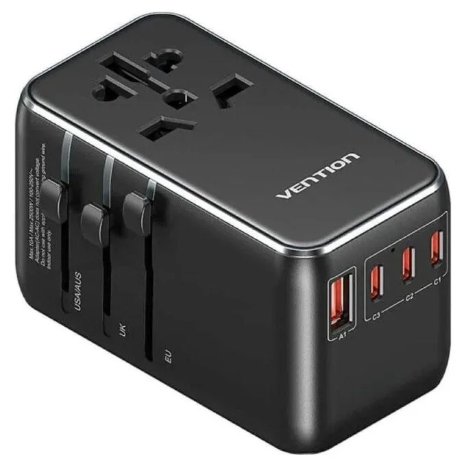 Vention 100W GAN 1x USB-A 3x USB-C black — image 3