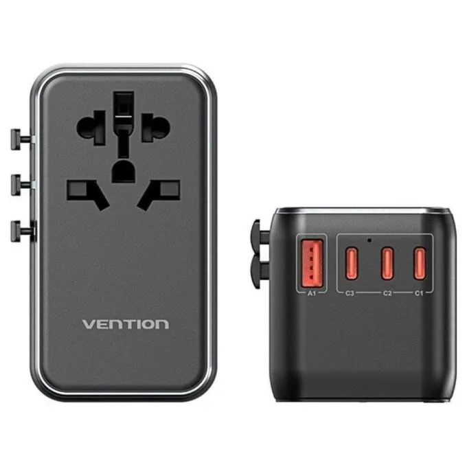 Vention 100W GAN 1x USB-A 3x USB-C black — image 4