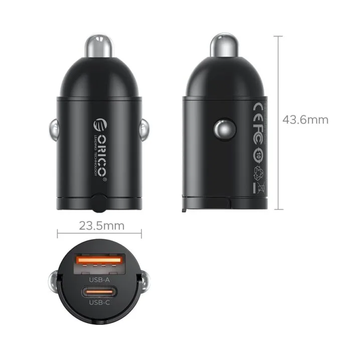 Orico Car Charger, USB-C 30W, USB-A 30W — image 4