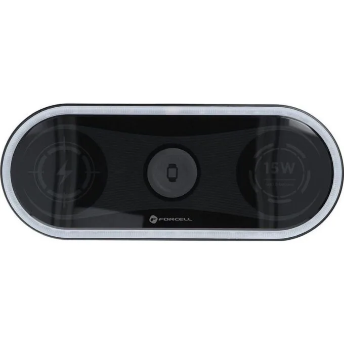 FORCELL F-ENERGY Ellipse 3in1 induction charger compatible with Apple Qi QC 15W black — image 1