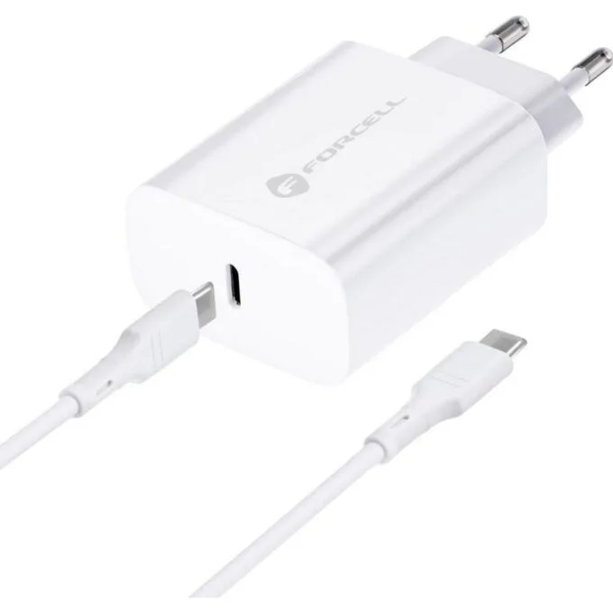 FORCELL F-ENERGY TFK-TC-25WPD Typ C + kabel Typ C do Typ C PD Q.C 3A 25W biała — image 1