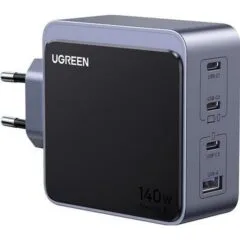 Ugreen Nexode S 140W, GaN, 3x USB-C + USB (szara)