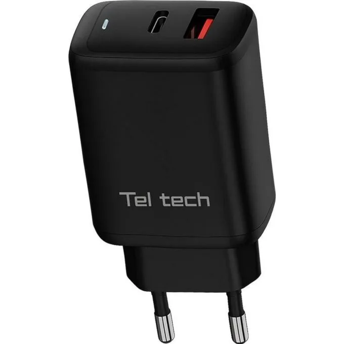 Teltech network charger GAN USB / Type-C 65W QC PD black TCH-05 — image 1