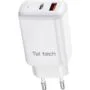 Teltech network charger GAN USB / Type-C 65W whiteTCH-05