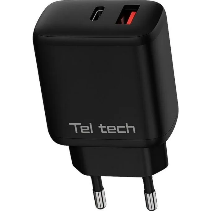 Teltech ładowarka sieciowa GaN USB / Typ-C 45W czarny TCH-03 — image 1