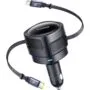 Baseus Enjoyment Max 60W with rolled USB-C and Lightning cables - black