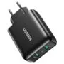 Ugreen 2xUSB-A 36W QC3.0 czarna CD161