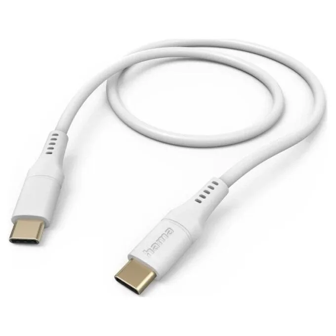 Hama Flexible, USB-C - USB-C, 1.5m white — image 1