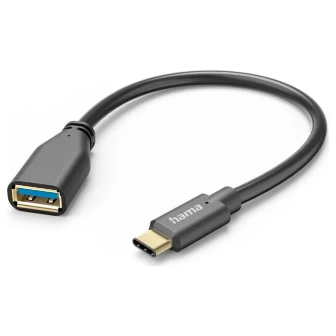 Hama OTG, USB 3.0 A, USB-C, 15CM, black — image 1