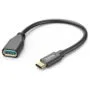 Hama OTG, USB 3.0 A, USB-C, 15CM, black