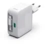 Hama GAN 65W PD/QC with rolled cable, 2x USB-C, white