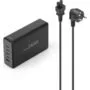Hama charging station 240w,4x usb-c, 1x usb, black