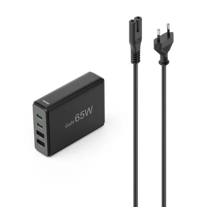 Hama GAN 65W PD/QC 2x USB-C, 2x USB-A black — image 1