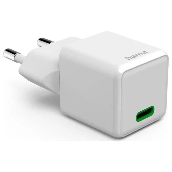 Hama supermini 25W PD/QC 1x USB-C white — image 1