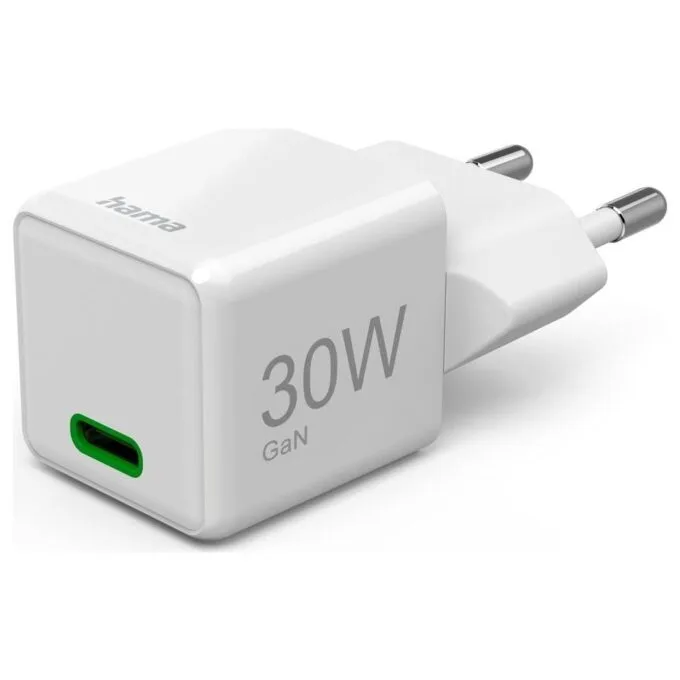 Hama supermini 30W GAN PD/QC 1x USB-C white — image 1
