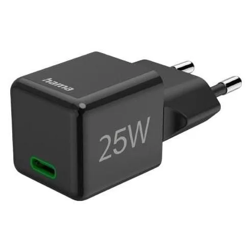 Hama supermini 25W PD/QC 1x USB-C black — image 1