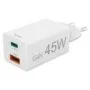 Hama mini GAN 45W PD/QC 1x USB-C, 1x USB-A white