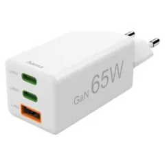 Hama mini Gan 65W PD/QC 2x USB-C, 1x USB-A white