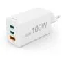 Hama mini 100W GaN PD/QC 2x USB-C, 1x USB-A biały