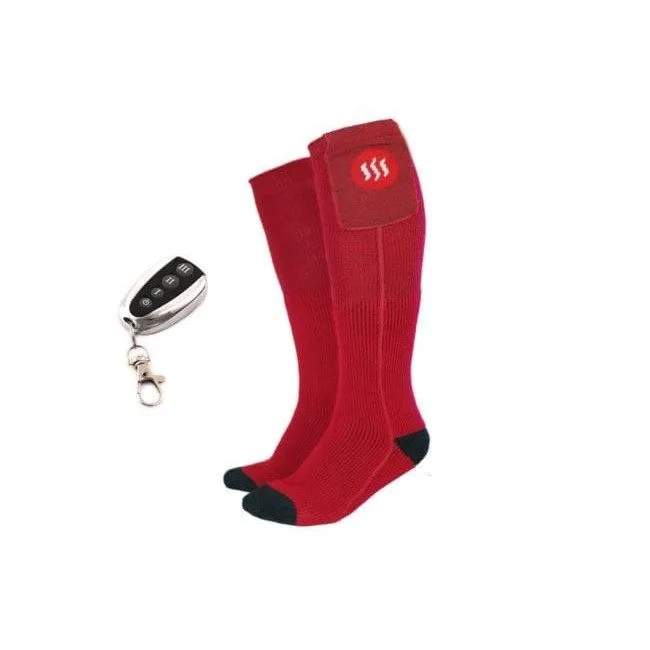 Glovia heated socks with remote control, size 35-40, red — image 1
