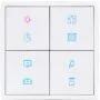 HDL Panel Tile Series 8 Button White HDL-M/PT4RB.1