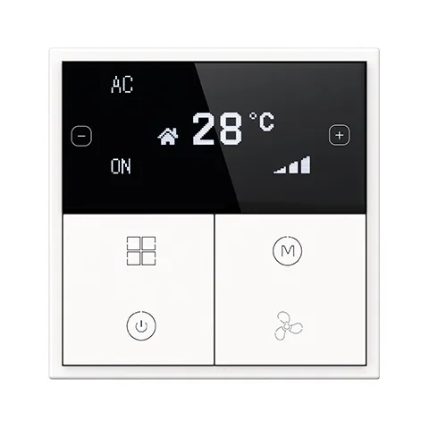 HDL Panel Tile Series OLED Thermostat Ivory White HDL-M/PTOL6.1 — image 1