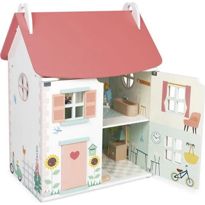 Lilliputiens Wooden dollhouse with 15 accessories J06467 — image 1