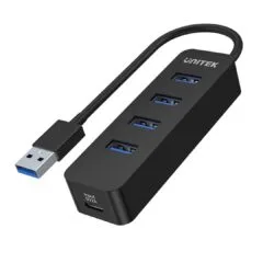 USB-A Hub Unit, 4 USB 3.0 ports, active, 10 W