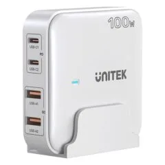 Unitek Desk Charger GAN 100W 2xUSB-A 2xUSB-C white