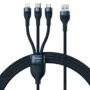 Baseus Flash Series USB 3w1, USB-C + micro USB + Lightning, 100W, 1.2m (blue)