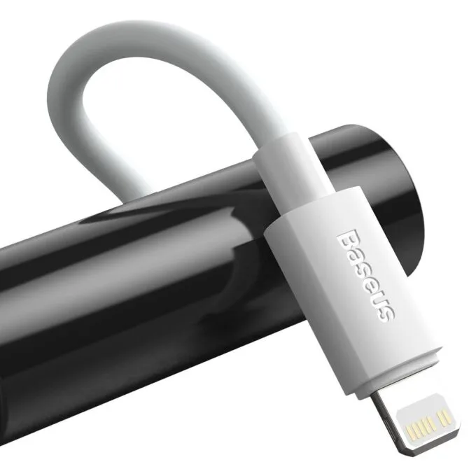 Baseus Simple Wisdom USB-C for Lightning, PD, 20W, 1.5m (white) 2 pcs. — image 2