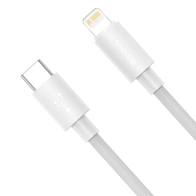 Baseus Simple Wisdom USB-C for Lightning, PD, 20W, 1.5m (white) 2 pcs. — image 4
