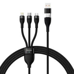 Baseus Flash Series 2 USB 3w1, USB-C + micro USB + Lightning, 100W, 1.2m (black)