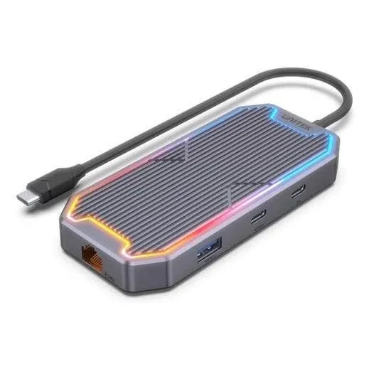 Unitek Hub USB-C HDMI RJ45 3,5mm audio 100W 10Gbps — image 3