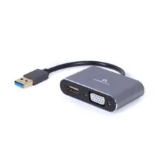 Gembird Adapter with USB on HDMI+VGA grey