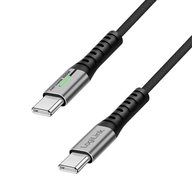 LogiLink USB-C 20 Gb/s, 100W 1.5m in black cover — image 2